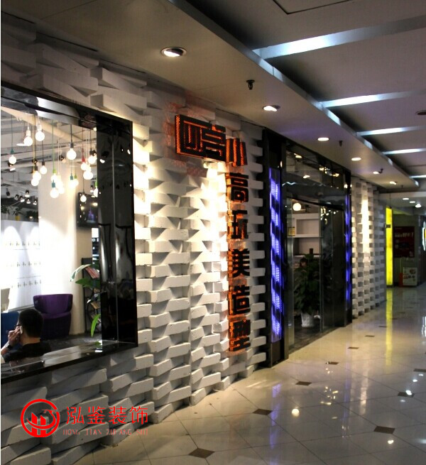 理发店门头装修设计效果图