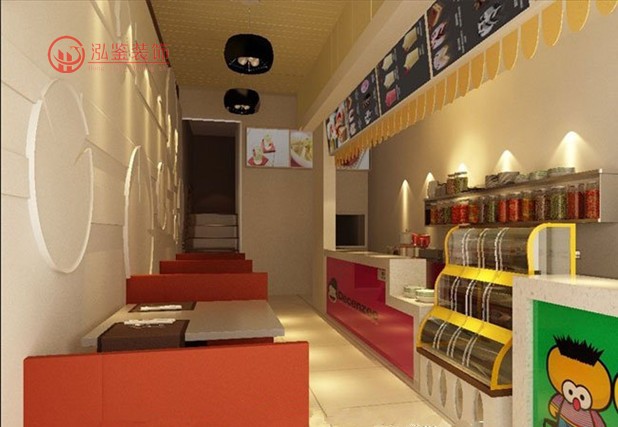 二、奶茶店等时尚饮品店装修设计的功能布局 奶茶店等时尚饮品店店面空间一般相对较其