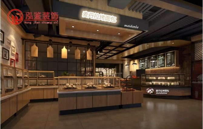 面包店装修效果图-烤面包店铺装修案例