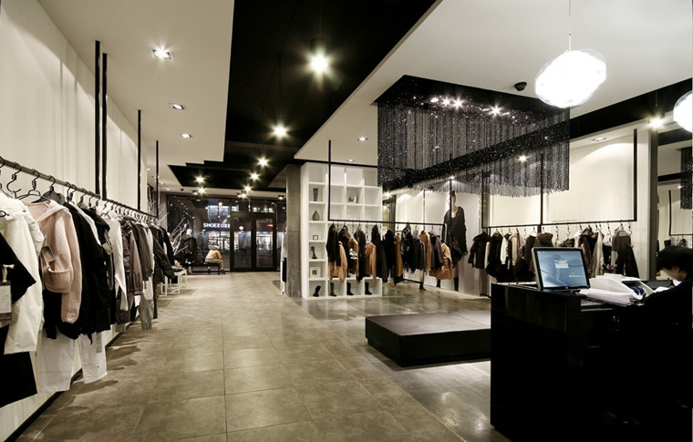合肥服装店装修 美雅品牌连锁店装修实景效果 方案1
